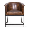 Essex Top-Grain Leather Armchair Front Facing View FEX-PLAC-AW