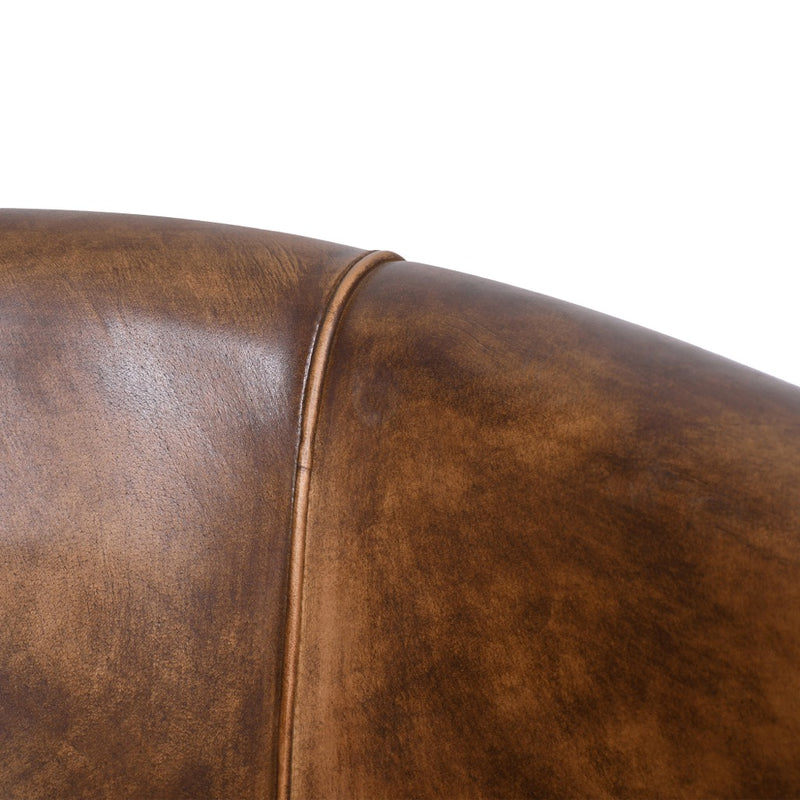 Essex Top-Grain Leather Armchair Backrest Home Trends & Design