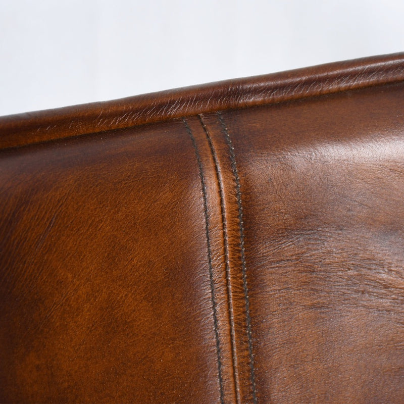 Essex Stanley Counter Chair  FEX-STCC-CH leather seams