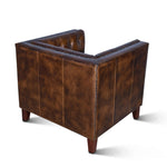 Essex Top-Grain Leather Accent Chair Back View Home Trends & Design
