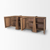 Mercana Eula Sideboard Medium Brown Angled View Open Doors 70628