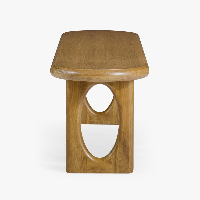 Co.House Designs Eva Dining Bench side leg view 