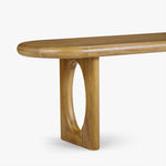 Eva Dining Bench CH-1003820 angled leg view 
