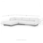 Four Hands Everly 2-Piece Sectional 86" diagram