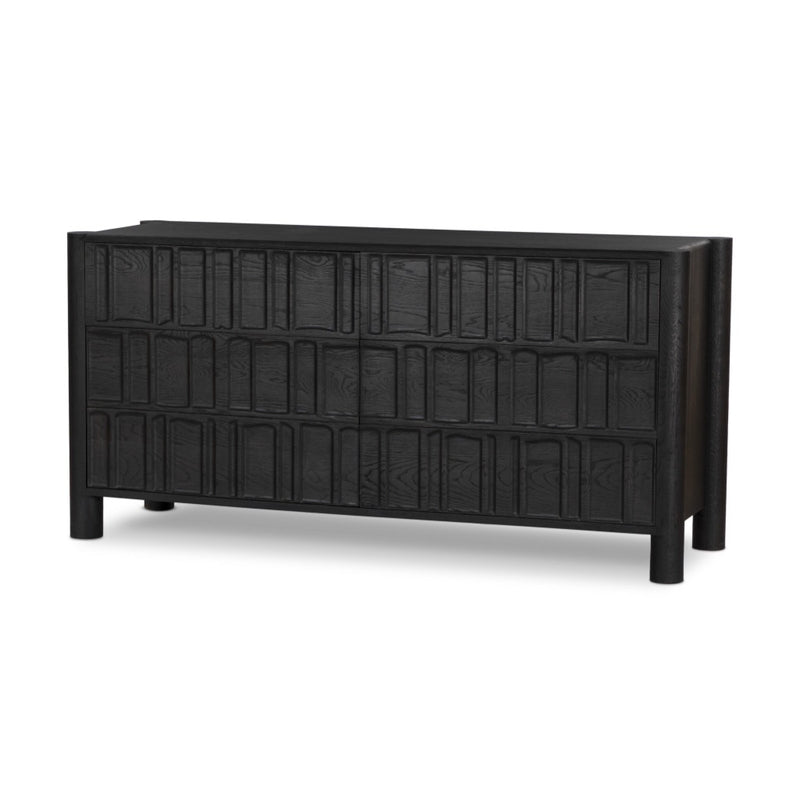 black and oak dresser Mid-Century 3-Drawer Arched (Set of 2) The Neue Mills Black/Rustic Oak Dresser is a dresser constructed from wood and wood products that provides ample storage for your clothing and belongings Four Hands Ezri 6 Drawer