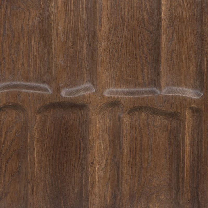 Ezri Sideboard Cocoa Oak Carved Door Details Four Hands