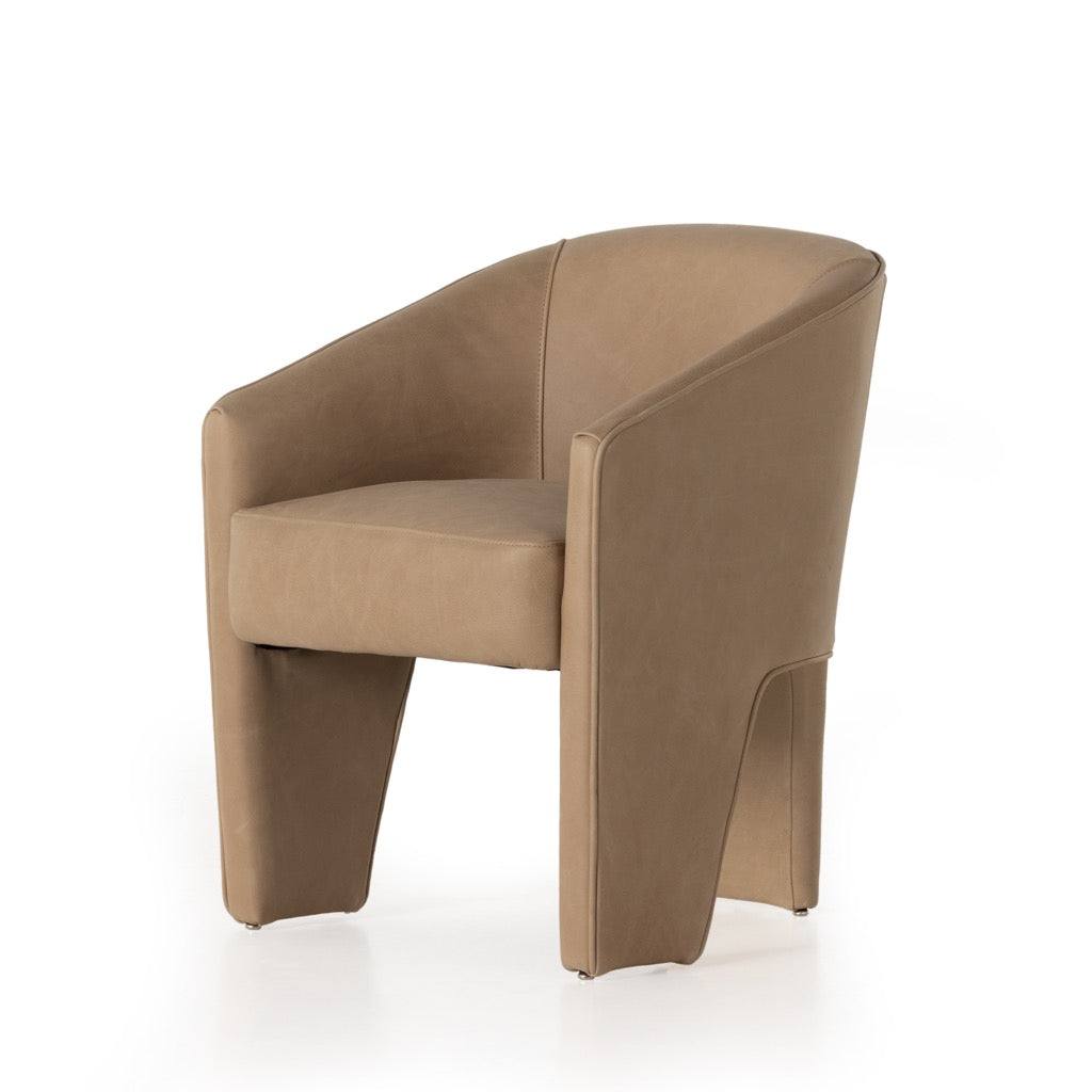 Fae Dining Chair Palermo Nude Angled View Four Hands