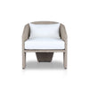 Four Hands Fae Outdoor Chair Vintage White Front Facing View