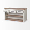 Fairview Kitchen Island 68479 angled open drawer view 
 