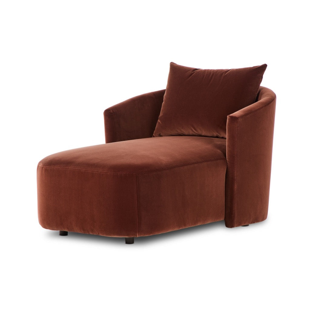 Four Hands Farrah Chaise Lounge angled view 
