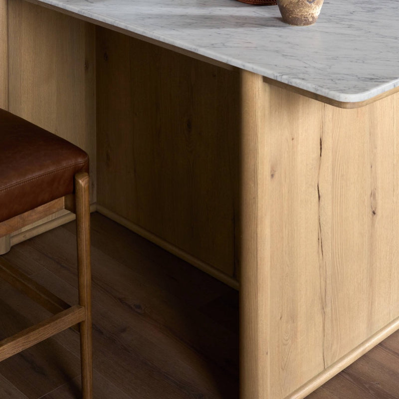 Four Hands Fatima Kitchen Island staged close up