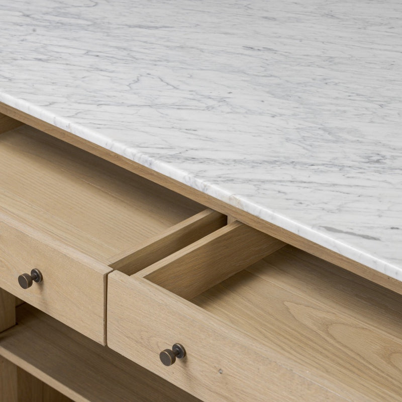 Four Hands Fatima Kitchen Island open drawer