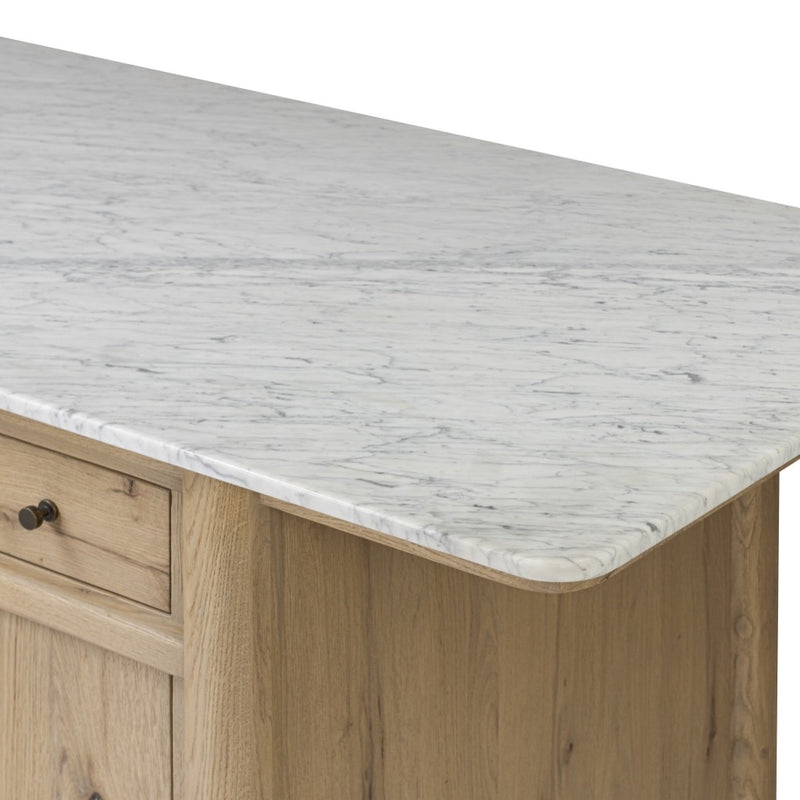 Fatima Kitchen Island 248178-001 marble top