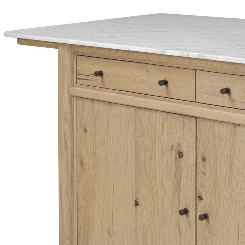 Four Hands Fatima Kitchen Island double door view