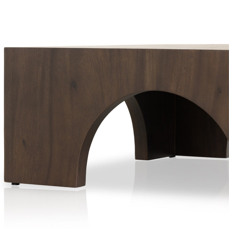 Fausto Coffee Table Smoked Guanacaste Arched Legs Four Hnads