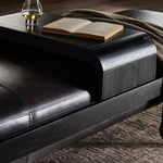 Four Hands Fawkes Accent Bench Brushed Ebony Staged View