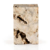 Faydon End Table 227732-001 porous travertine side view 