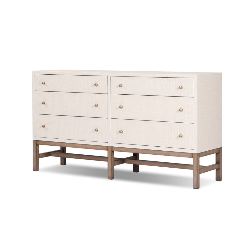 Four Hands Fiona 6 Drawer Dresser angled view 