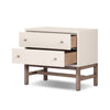 Four Hands Fiona Nightstand angled open drawer view 