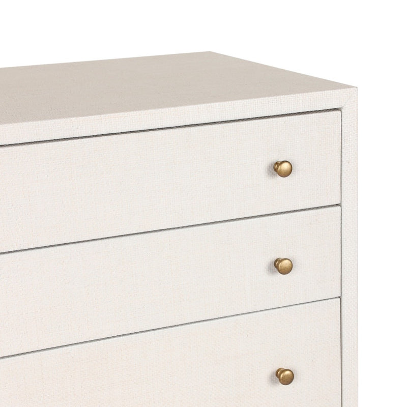 Four Hands Fiona Tall Dresser - Ivory Painted Raffia Four Hands Fiona Tall Dresser - Ivory Painted Raffia