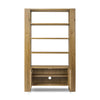 Four Hands Fisher Bookcase front view with open doors 
