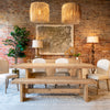 Flagstaff 85" Dining Table FFF-DT85DO staged front view 