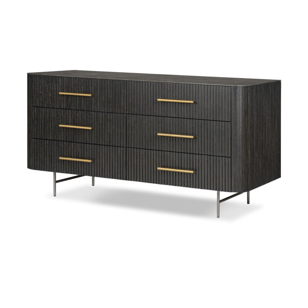 Four Hands Fletcher 6 Drawer Dresser angled view 