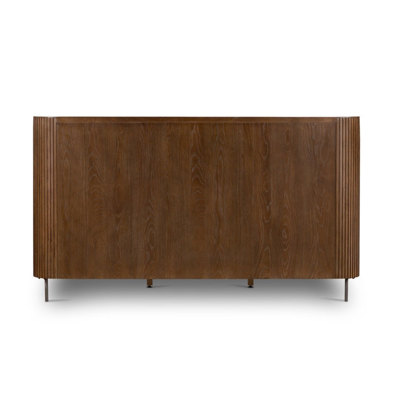 Fletcher King Bed Terra Brown Oak Back View 108786-001