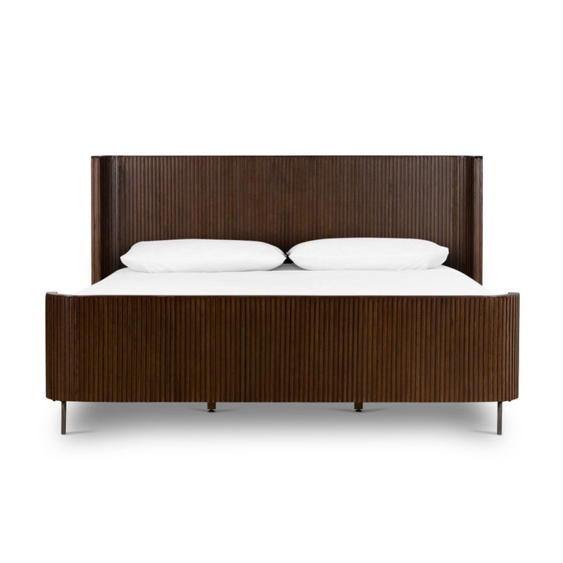 Fletcher King Bed Terra Brown Oak Front Facing View 108786-001