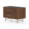 Fletcher Large Nightstand Terra Brown Angled View