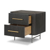 Four Hands Fletcher Nightstand angled open drawer view 