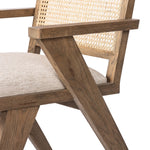 Flora Dining Chair Drifted Plank Grey Armrest Detail Four Hands