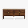 Co.House Designs Fontaine Buffet Walnut & Travertine Front Facing View CH-1001711-VN20-FN-ST-BF-WT