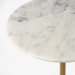 Co.House Designs Francesca Marble Drink Table White Marble Tabletop