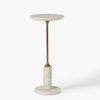 Co.House Designs Francesca Marble Drink Table White Front Facing View