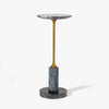 Co.House Designs Francesca Marble Drink Table Black Angled View CH-1003808-IN01-FN-LV-ST-BK