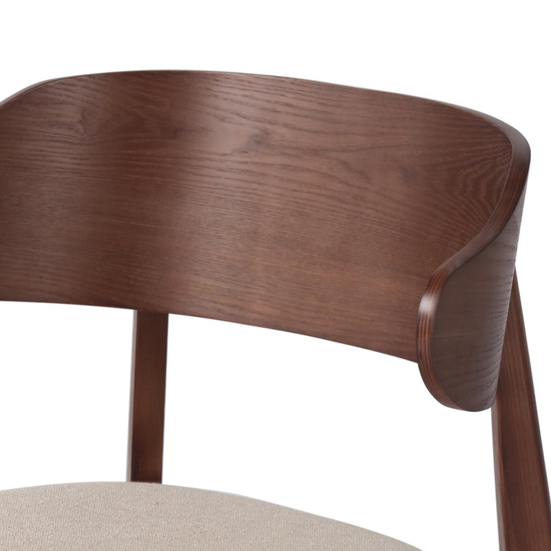Franco Upholstered Dining Chair Antwerp Natural Backrest Detail Four Hands