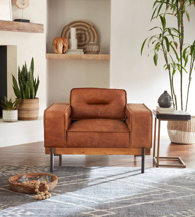 HTD Portofino Modern Accent Chair staged view 