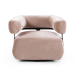 Gareth Swivel Chair Surrey Fawn Front Facing View Four Hands 