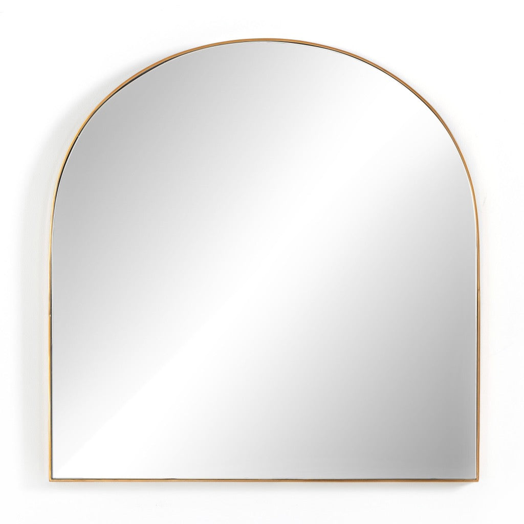 Georgina Wide Mirror Polished Brass Front View 229092-001