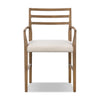Glenmore Dining Arm Chair Smoked Oak Front View Four Hands