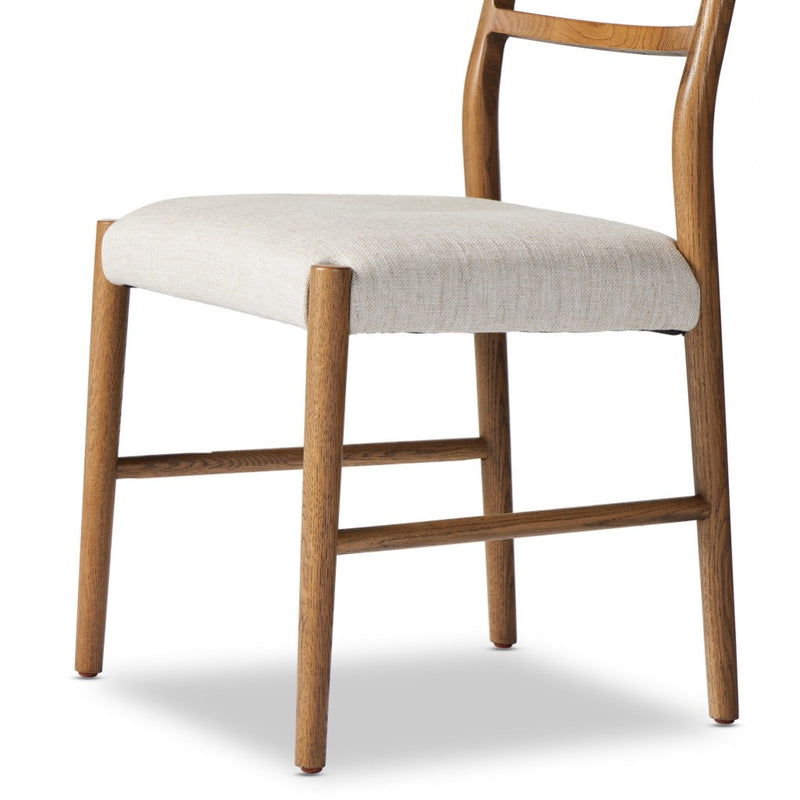 Glenmore Dining Chair Smoked Oak Lower Angled View Four Hands