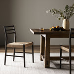 Glenmore Woven Dining Chair Light Carbon Staged View Four Hands