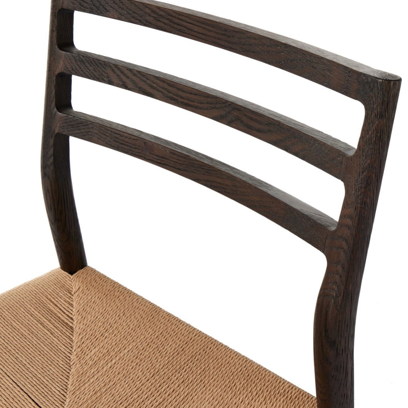 Glenmore Woven Dining Chair Light Carbon Backrest Detail 232390-003