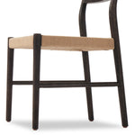 Glenmore Woven Dining Chair Light Carbon Lower Side View Four Hands