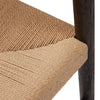 Glenmore Woven Dining Chair Light Carbon Seat Corner Detail Four Hands