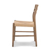 Glenmore Woven Dining Chair Smoked Oak Side View Four Hands