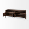 Glenn Media Console 69018 angled open door view 