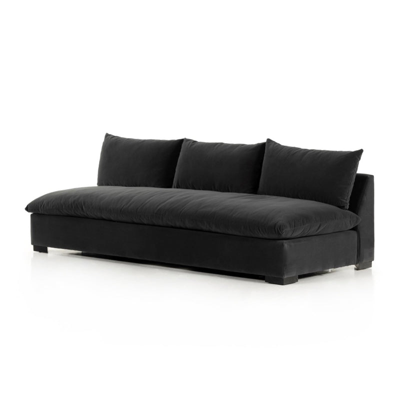 Four Hands Grant Armless Sofa - Henry Charcoal