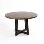 Graysill Copper Dining Table - Round - Verde Medley Patina - Brown Base